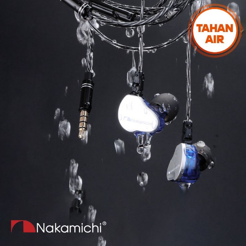 Nakamichi HQ X21 Dual Dynamic Driver In Ear Monitor Earphone Mic