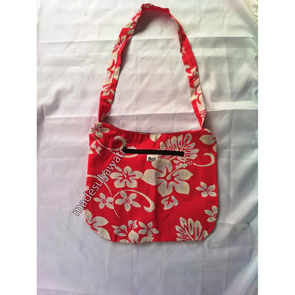 Tas selempang bali motif bunga