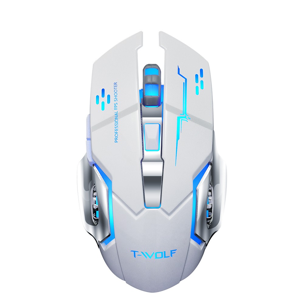 SKU-1059 MOUSE GAMING WIRELESS LED T-WOLF Q13 (RGB) SILENT MOUSE TWOLF