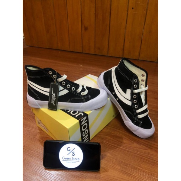 Johnson Galaxy Pro High Cut Black/White BNIB - Sepatu Sneakers Casual