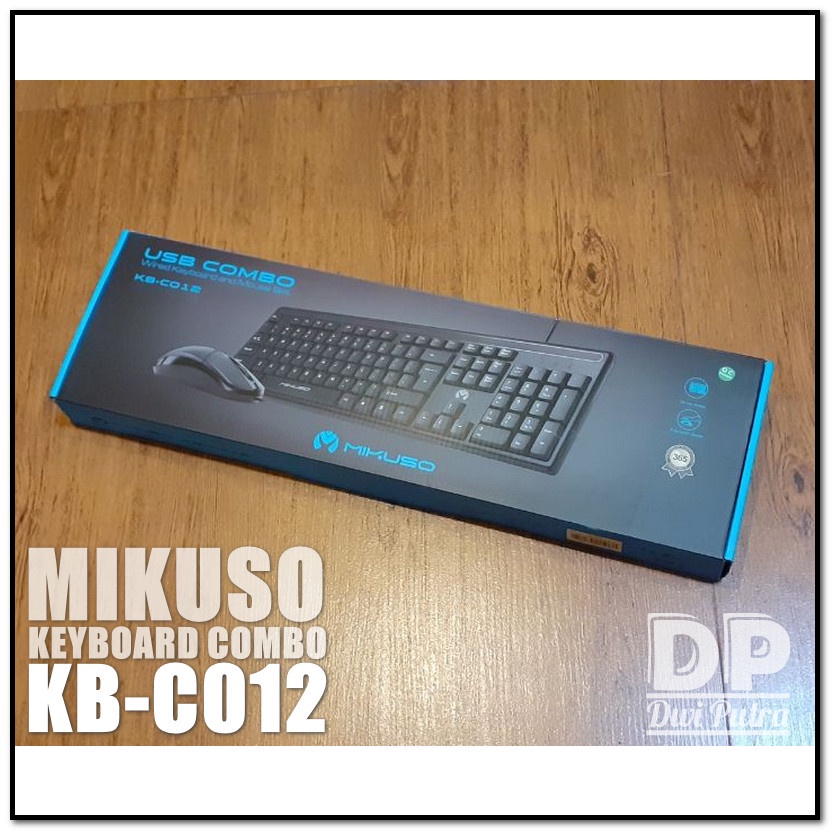 KEYBOARD COMBO MIKUSO KB-C012 OFFICE // USB 104 KEY KEYBOARD+MOUSE WATER SPILL // KANTOR KANTORAN