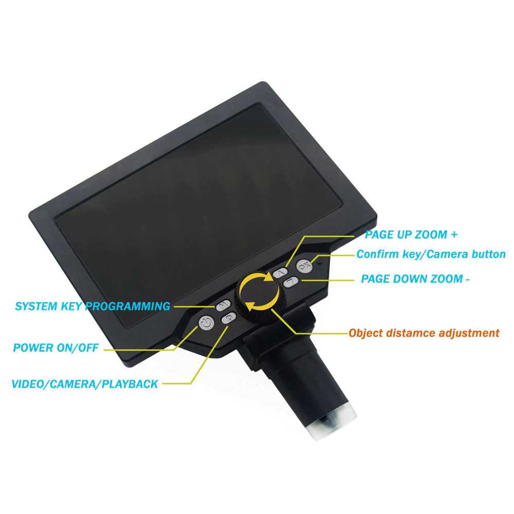 IDN TECH - KKMOON Mikroskop Digital 12MP 1200X Monitor &amp; Metal Stand - G1200