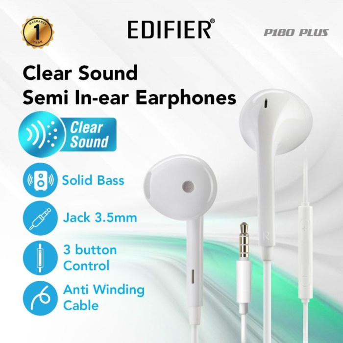 mevc7r Earphone Edifier H180 Fvt4Thf