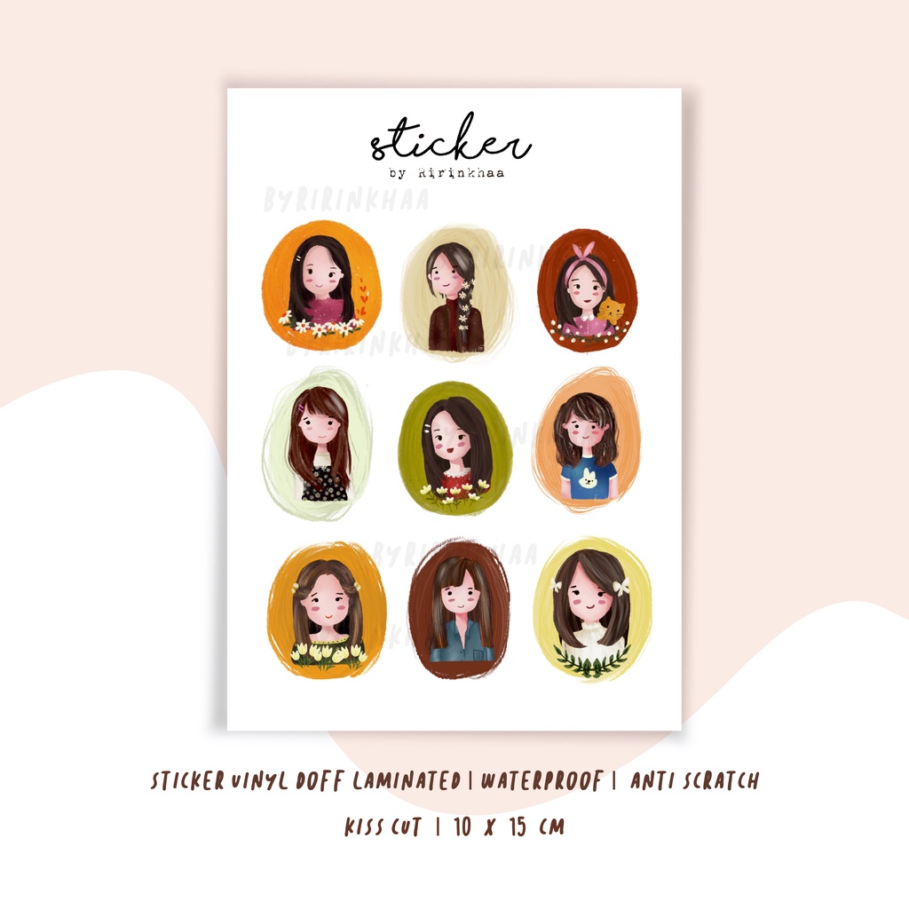 

Byririnkhaa Cute Girls Sticker (Waterproof)