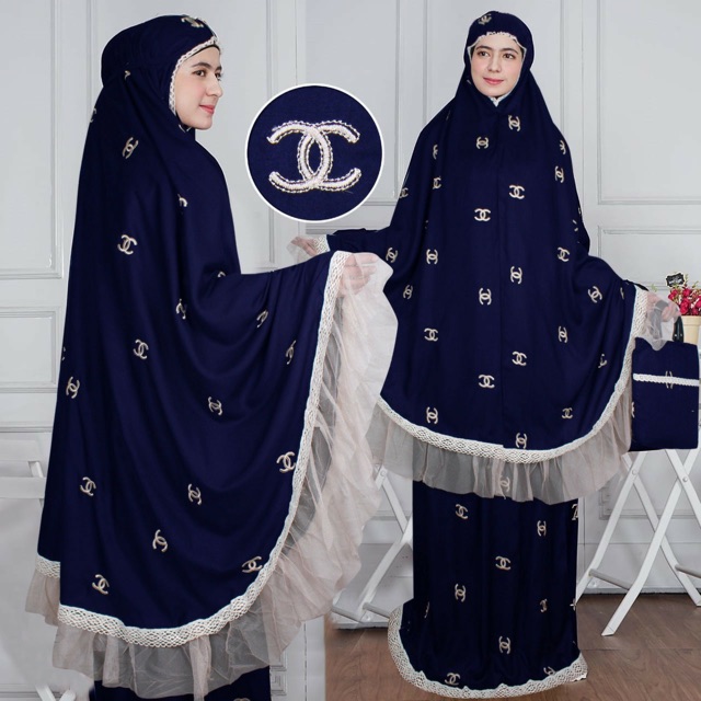 Mukena rayon LV renda tile terbaru terlaris