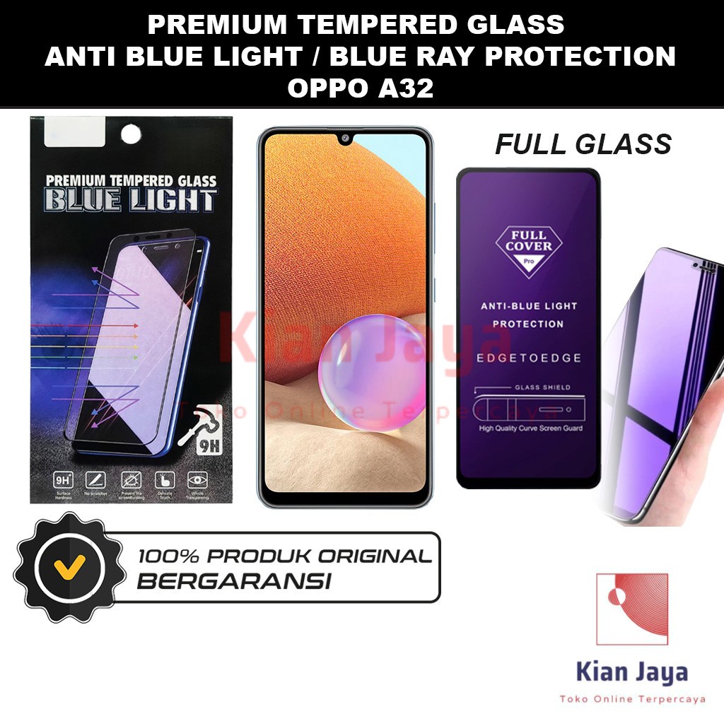 Tempered Glass Oppoo A32 Anti Blue Light Hp Temper Anti Gores