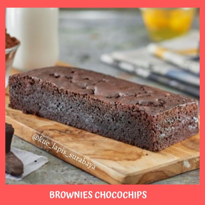 

Brownies/Bronis/Brownis Chocochips Coklat Panggang Premium Fudge