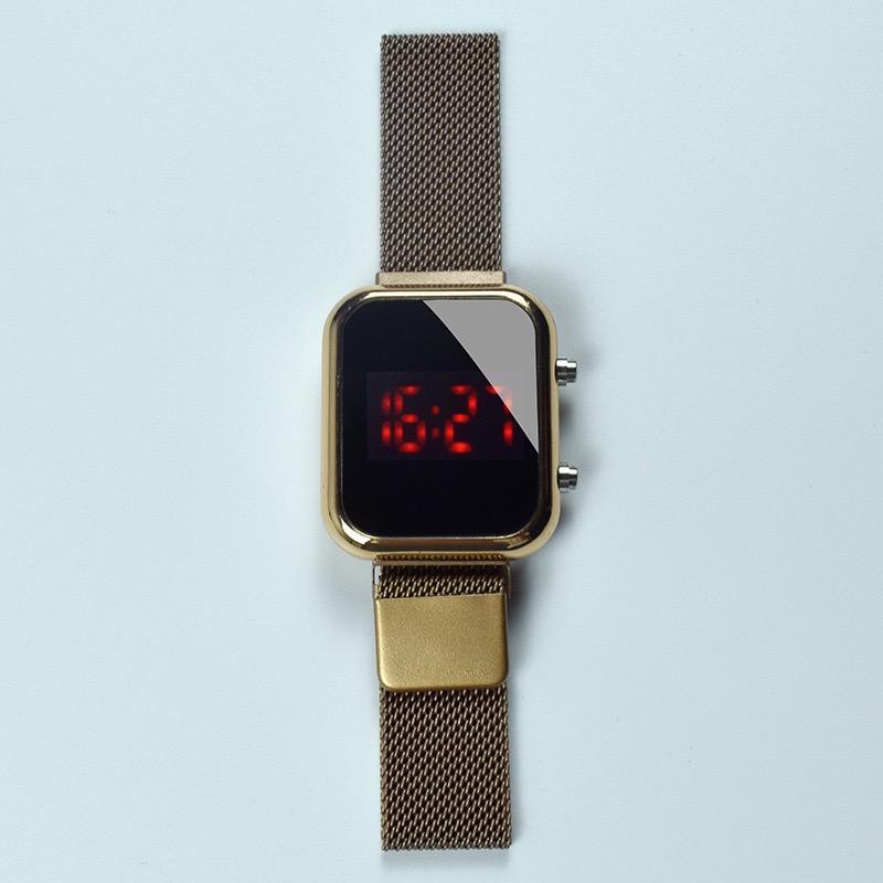 JY J018 Jam Tangan Digital Kualitas Premium Pria/Wanita LED Tali Rantai Pasir Magnet-2