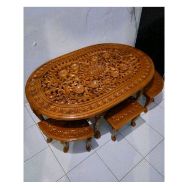 Meja Makan Oshin, Meja Oshin, Meja Oshin jepara, Meja Oshin jati