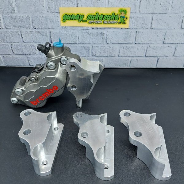Breket Kaliper Brembo 4P PNP Ninja RR Old ZX New RR Berbahan T7 cakram caliper brembo 4 piston italy