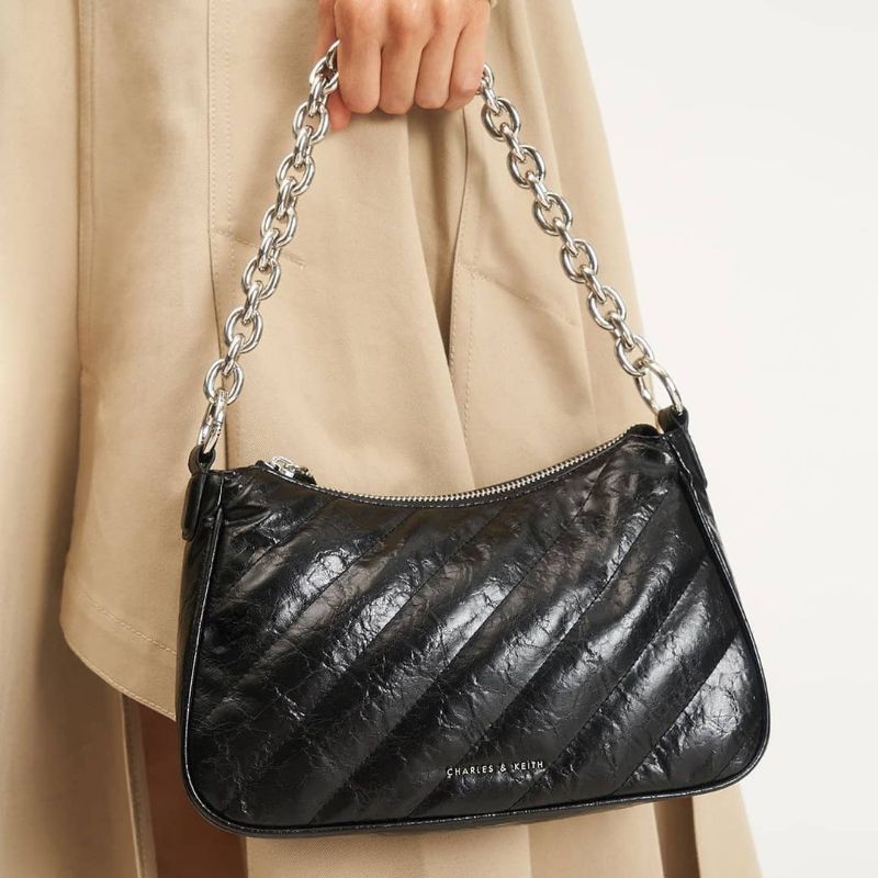 5.5 SALE | CK Panelled Chain Handle Crossbody Bag