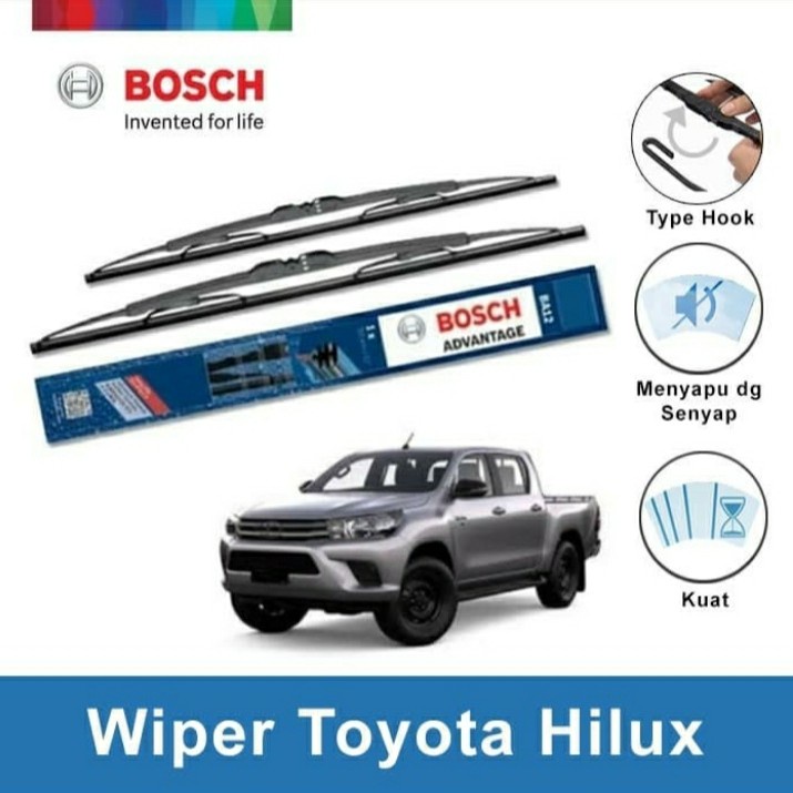 Jual WIFER BOSCH ORIGINAL TOYOTA HILUX 2005-2015 WIPER KARET KACA DEPAN ...