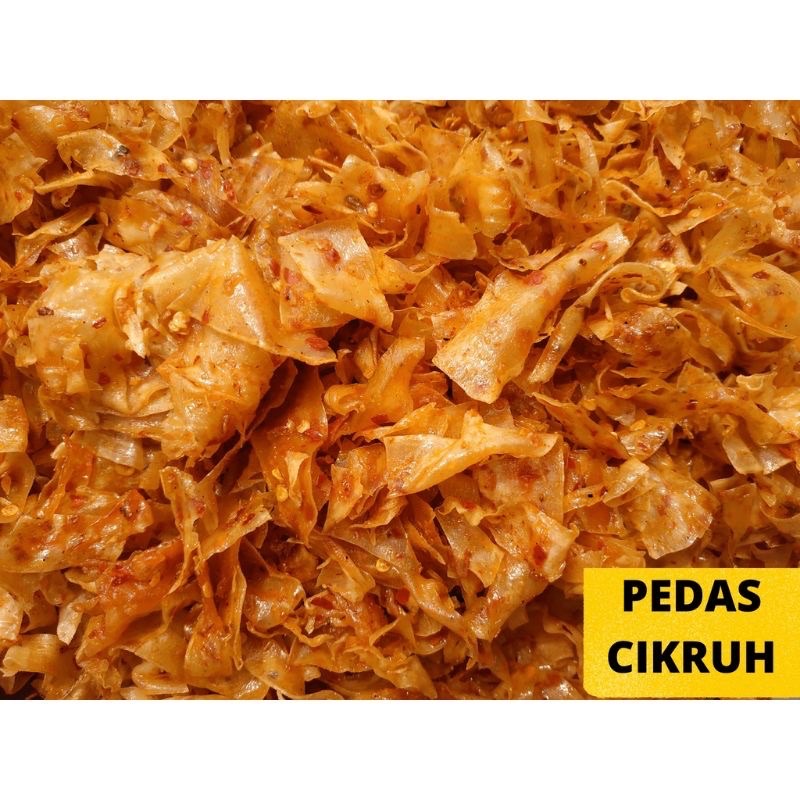 

Keripik singkong pedas bumbu basah cikruh