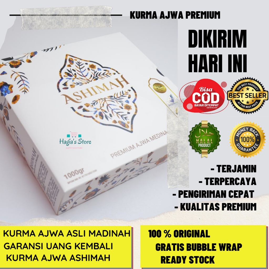 [DISTRIBUTOR RESMI] KURMA AJWA ORIGINAL PREMIUM MEDINA KURMA AJWA KURMA AJWA ASHIMAH KURMA AJWA ORIG
