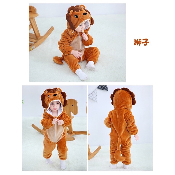 Baju piyama kostum anak bayi onesie animal hewan lucu import 0T-5T-1