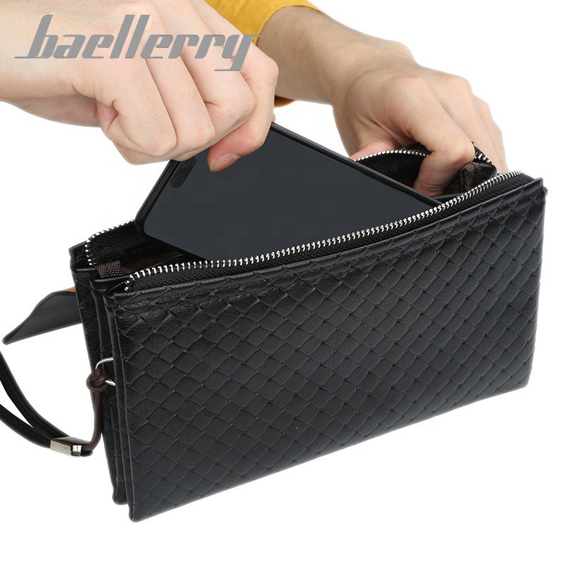 BAELLERRY A418-21 Clutch Pria Wanita Bahan Kulit PU Leather Premium WATCHKITE WKOS