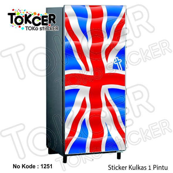 Stiker Kulkas 1 Pintu dan 2 Pintu UNION JACK