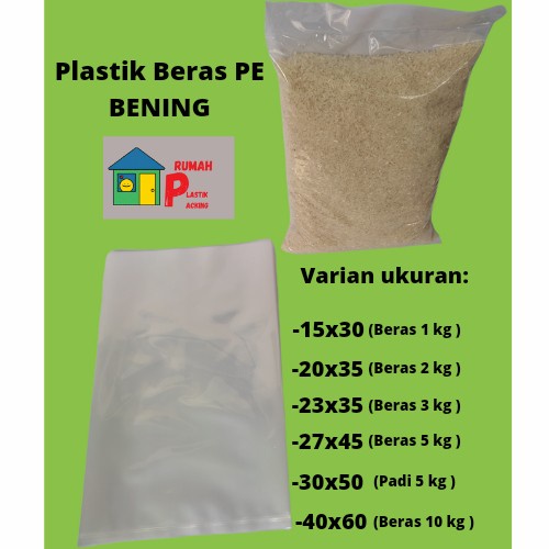 

978Eq1W Plastik Beras 5Kg/2Kg/3Kg/10Kg Plastik Packing Beras Tebal Pe Bening. - 15X30 WQ012