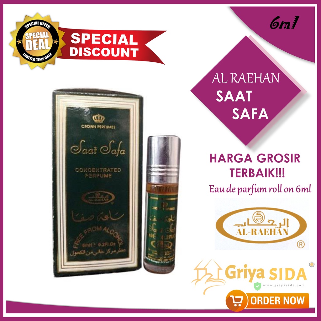 Parfum saat safa 6ml alraehan aroma saatsafa al raehan mirip al rehab parfum Harga grosir PROMO!!