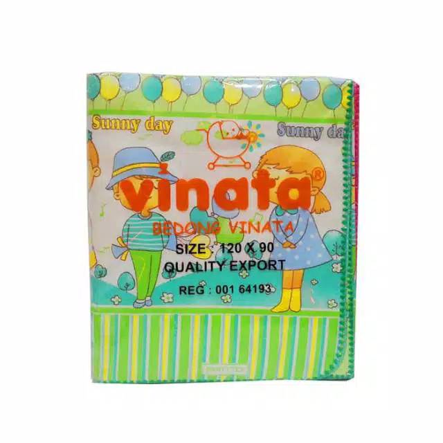 VINATA 3PC Bedong Bayi Bordir Ukuran Jumbo 120x90 Cm Free Sarung Tangan dan Kaki SNI