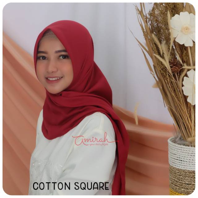 [JAHIT TEPI] HIJAB KATUN / COTTON SQUARE PART 1 / JILBAB SEGIEMPAT / JILBAB KATUN SQUARE
