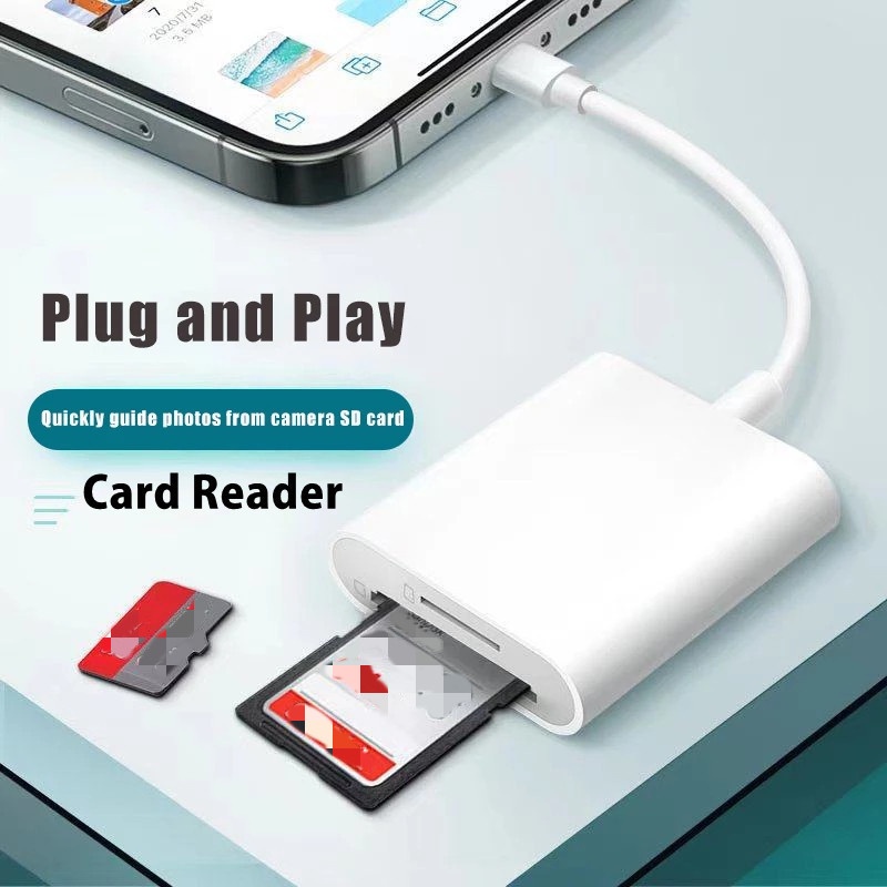 1pc Adapter Card Reader USB C Ke SD TF 2 in 1 OTG Tipe-C Untuk Smartphone / Tablet Android