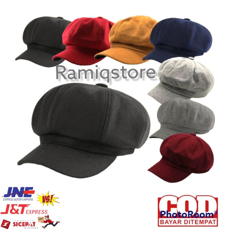 topi baret korea apolo newsboy cap topi baret pria dan wanita dewasa