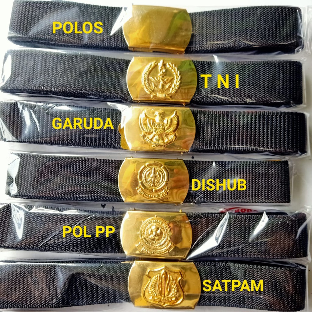 Sabuk Kopel PDH Berbagai Instansi Nylon | Ikat Pinggang US Atribut Satpam Security Pol PP