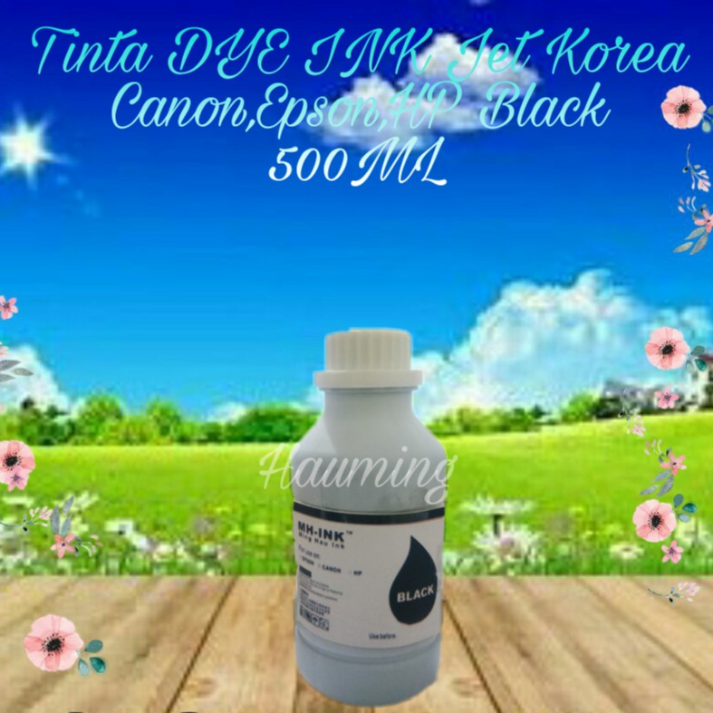 Tinta Cair Refill DYE MH-Ink Korea Canon Epson HP INKJET Black 500ml High Quality