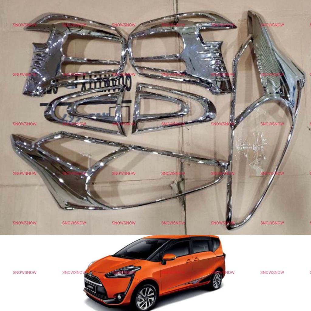 Paket Garnish Depan Belakang Toyota Sienta 2016 2022 Chrome