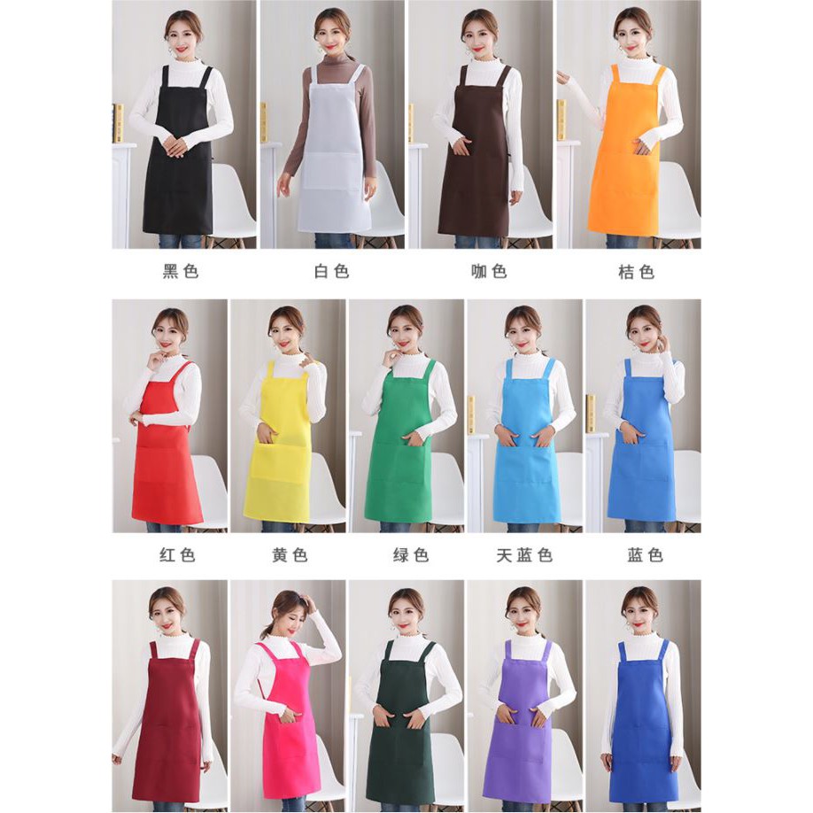 Celemek Apron Panjang Full Anti Minyak Anti Air Kotor Bahan Tebal