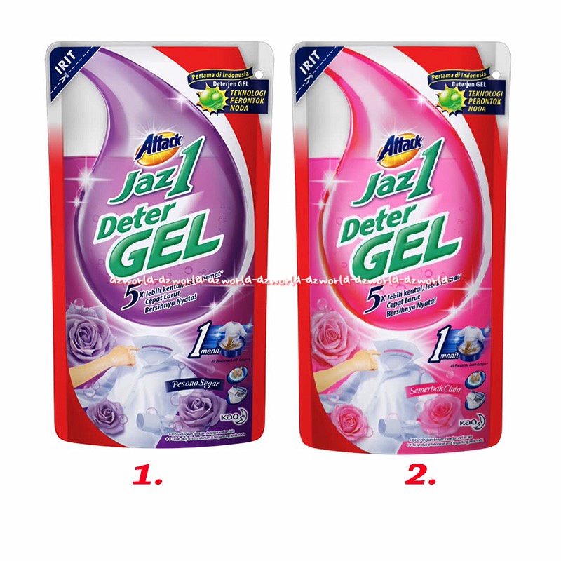 Attack Jaz 1 Deter Gel 5x Lebih Kental Sabun Cuci Cair Gel 750ml Pesona Segar Semerbak Cinta Atack Jaz1