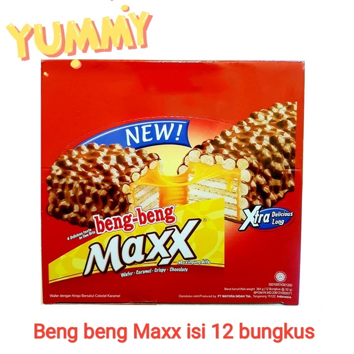 

Wafer-Biskuit- Beng Beng Maxx Box Isi 12 Bks @32Gram -Biskuit-Wafer.