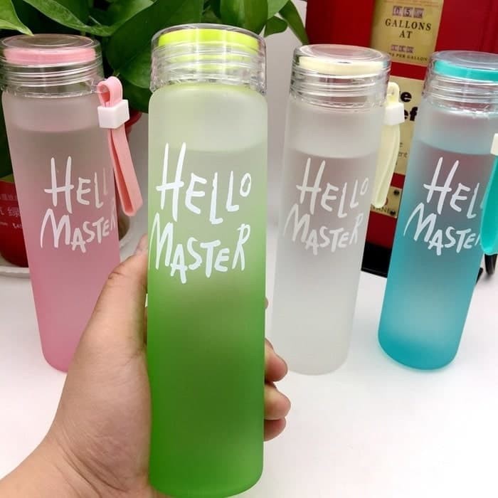 IKILOSHOP Tempat Botol Minum Hello Master Unik Termos Tumbler Kaca