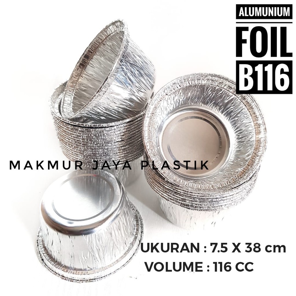 Cup Foil Aluminium B116 – Cetakan Bolu Brownies Mini 116 cc Oven & Kukusan