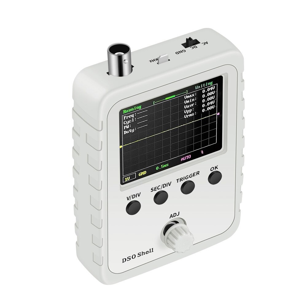 Oscilloscope Mini Digital 1MSa/s 0-200KHz 2.4" TFT Sudah Tersolder