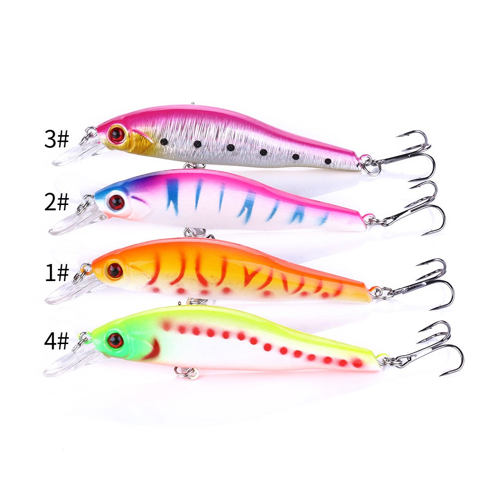 HENGJIA 3pcs Minnow Lure Bait Bionic Bait 9.5cm/11.5g 3 Color ABS Freshwater Bait Hard Bait Fishing Accessories