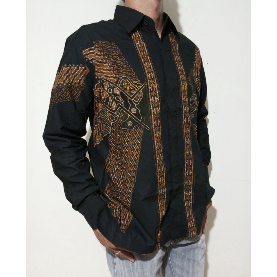 Batik Agripana Kemeja Panjang Coklat Muda