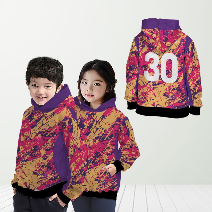 Jaket Sport Anak Camo Running Anak Anak Full Printing Free Custom Nama - Jaket Hoodie Zipper Sport A