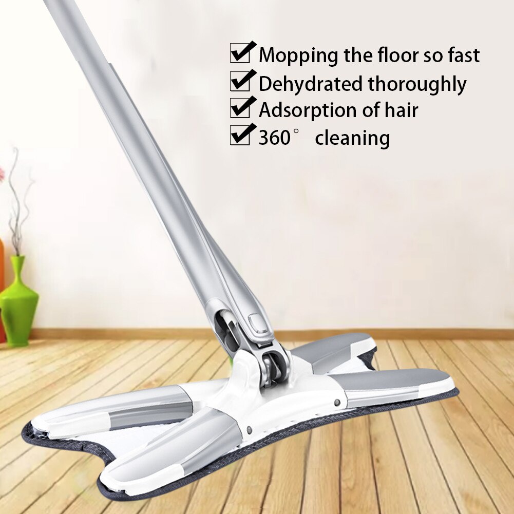 Top Living X-Shape Alat Pel Lantai Otomatis Ultra Mop Flat Mop / Alat Pel Lantai Flexible Peras Otomatis 813