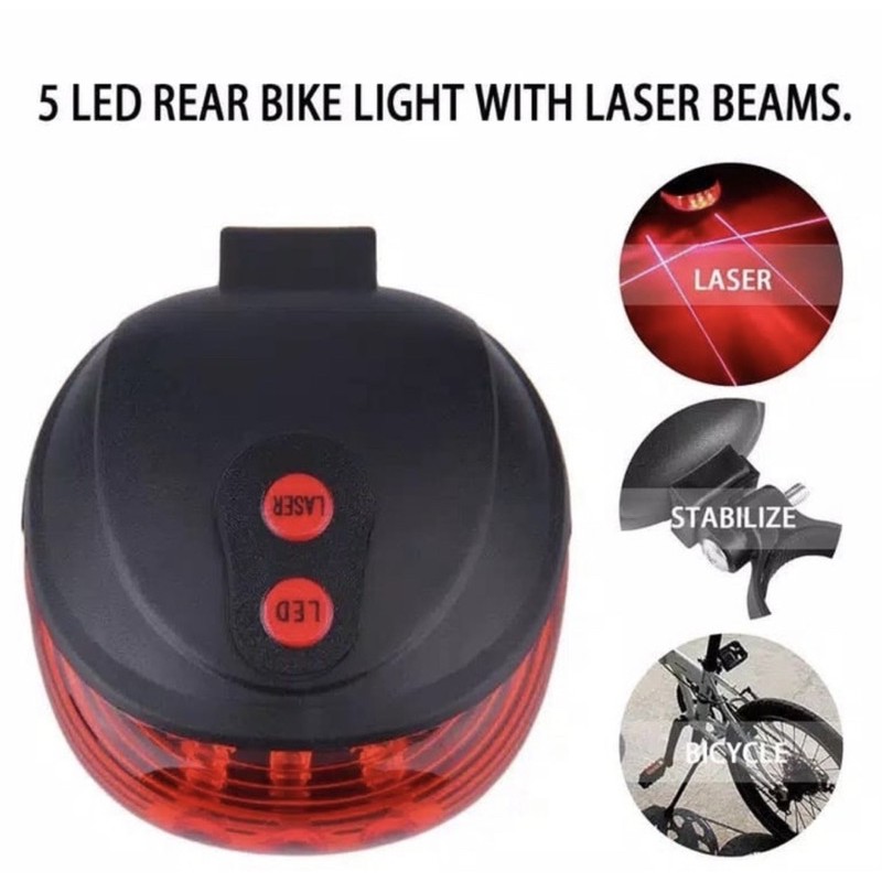 Lampu Sepeda Belakang LED Laser - Lampu Sepeda LED