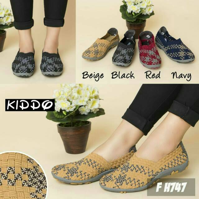 Sepatu Rajut KIDDO F747 Flat ORIGINAL