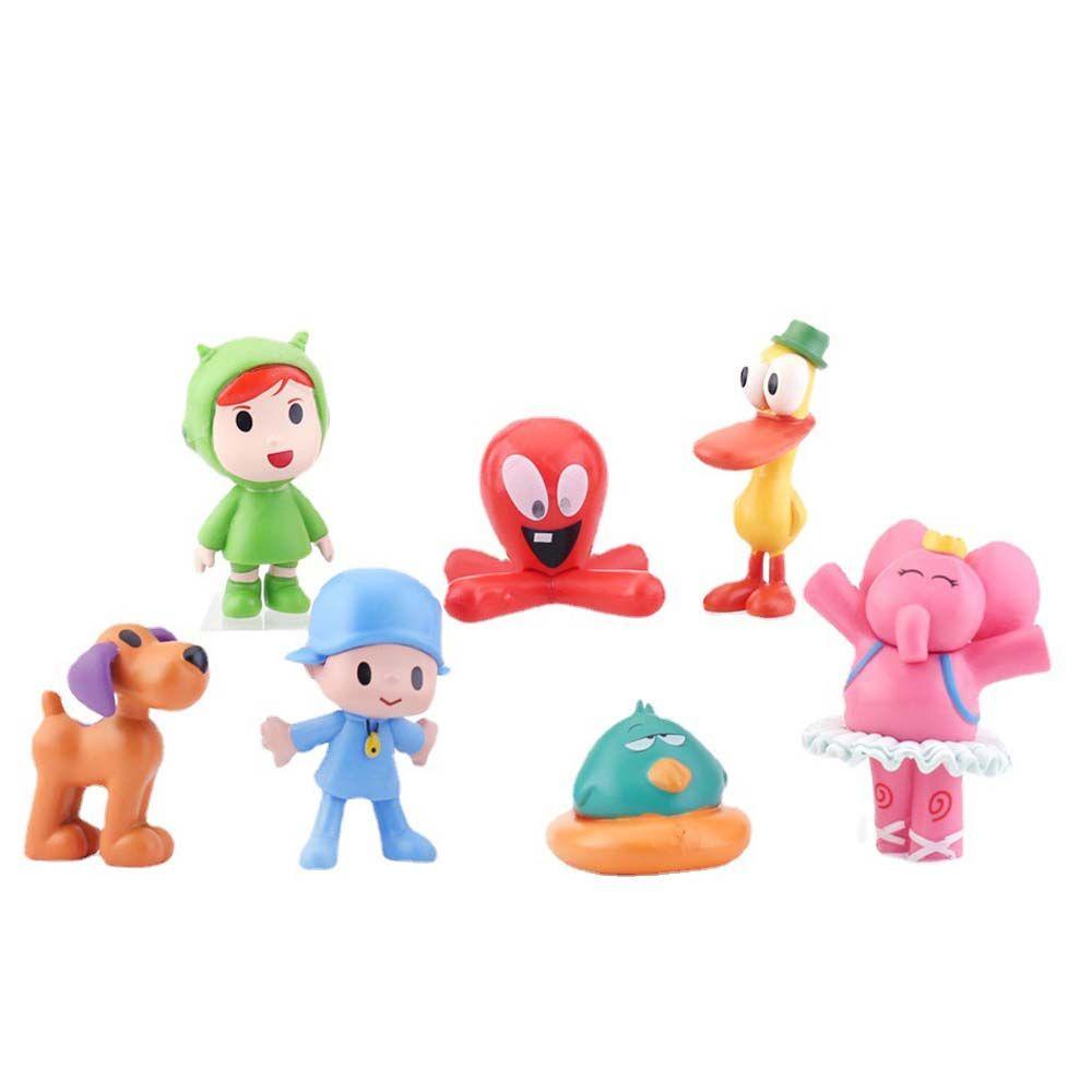 [Elegan] Pocoyo Action Figure Figurine Mainan Hadiah Ornamen Desktop Burung Miniatur Gajah Figure Mainan