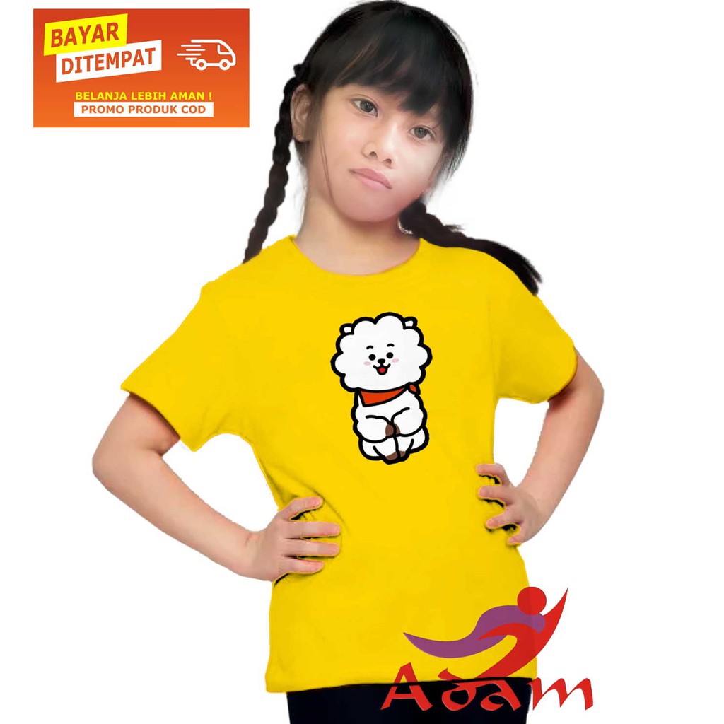 Baju Kaos anak perempuan bt21 | Kaos BTS BT21 | Baju Anak Perempuan RJ | Kaos Wanita BT21