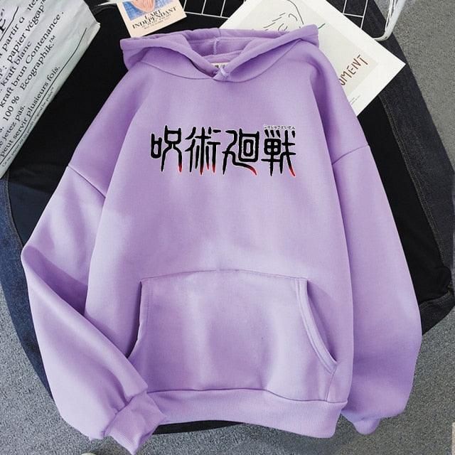 Sweater Hoodie JUJUTSU KAISEN FONT Pria Wanita Size S M L XL XXL XXXL