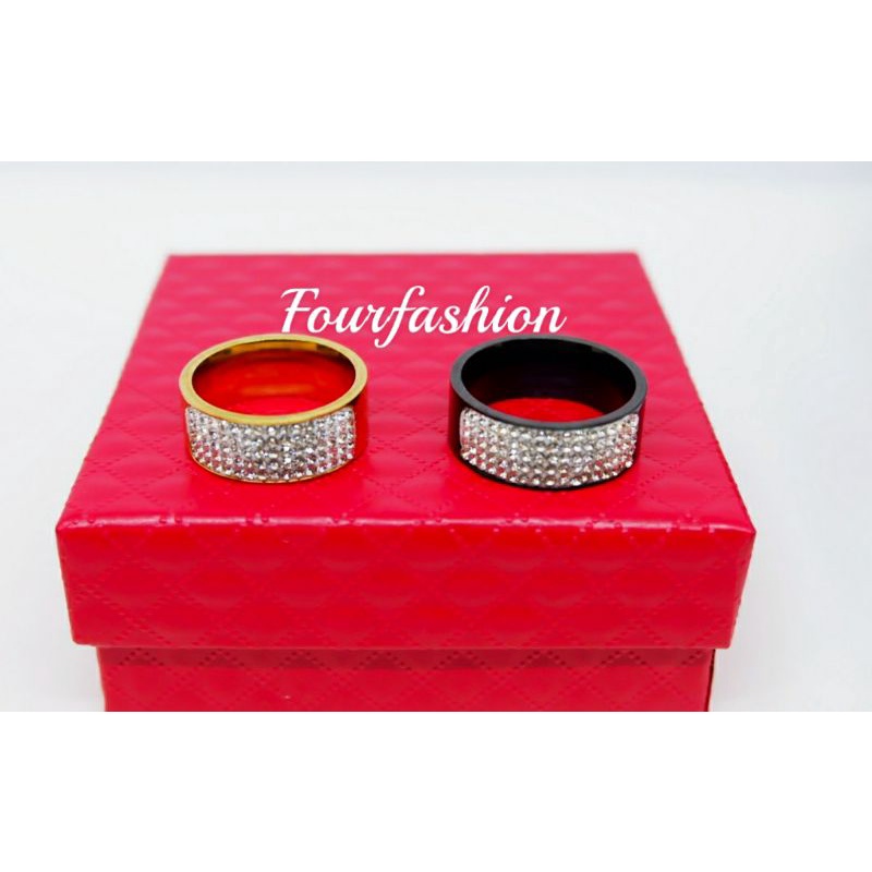 Fourfashion Cincin Titanium Permata Premium PAI024