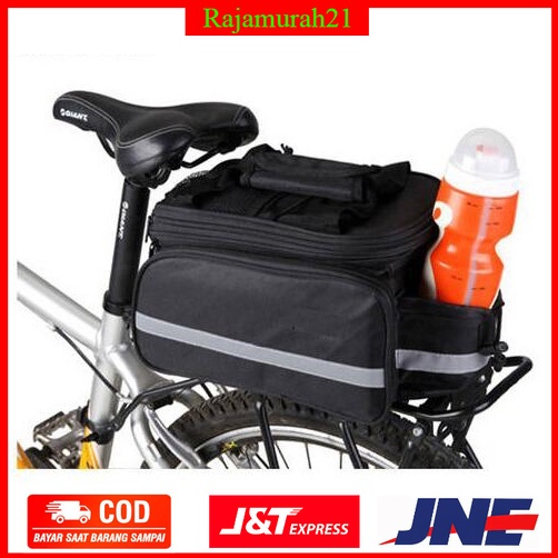 Aksesoris sepeda/Tas sepeda/Roswheel Tas Sepeda Bicycle Rear Carrier Bag 600D Polyester 8L - 14024 - Black