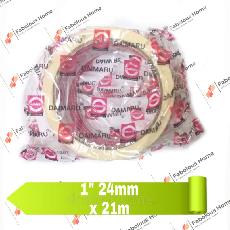 

Lakban Kertas Daimaru Masking Tapes 24mm x 21mtr JAB 1 inch