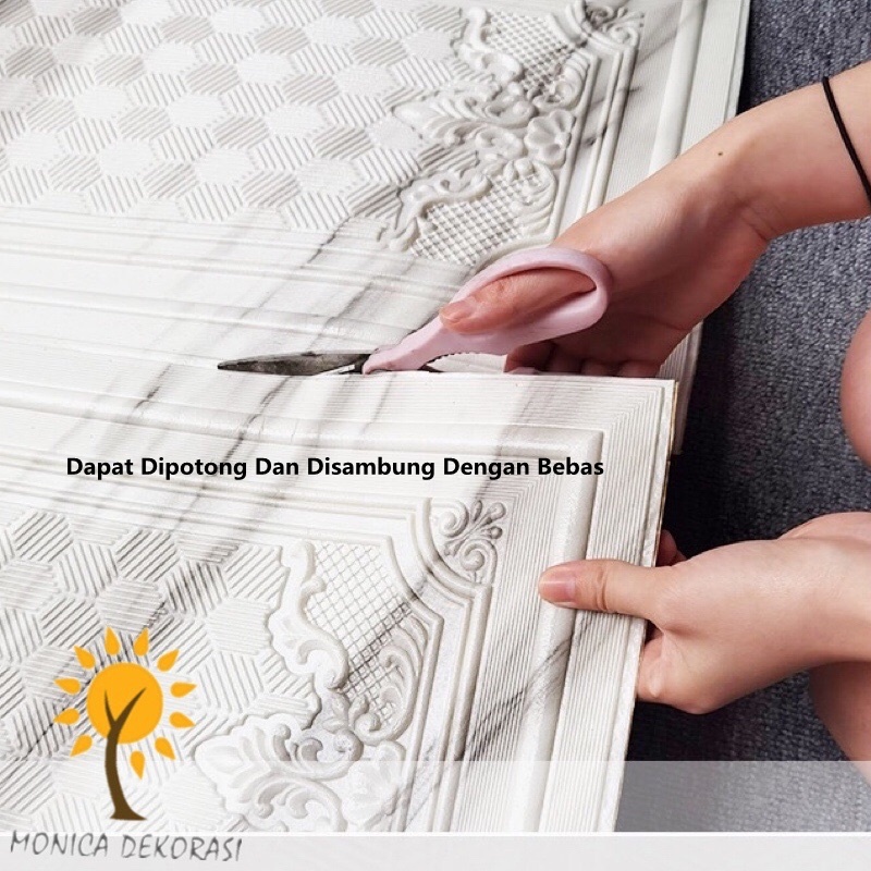 1 Wallpaper Dinding 3D Pola Pagar 70 x 90 CM Dekorasi Dinding Kamar Bagus-2