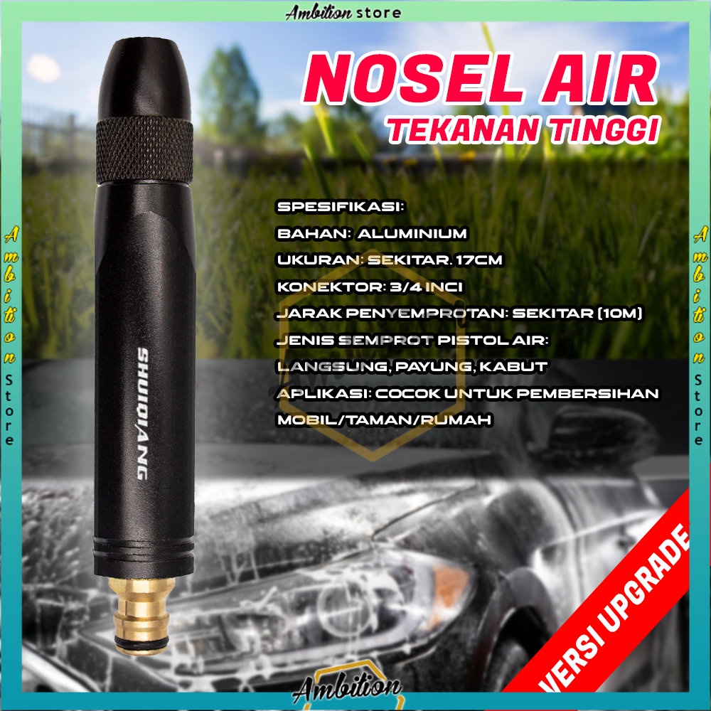 Sprinkler Cuci Mobil Rumput Taman Sprinkler Pistol Air Semprot Pistol Air Dapat Disesuaikan Tekanan Tinggi Sprinkler Konektor Selang